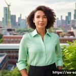 지속가능발전 관련 자격증과 자격 요건 - **Prompt 1: "The Visionary Professional's Green Horizon"**
    A confident, diverse professional (e....