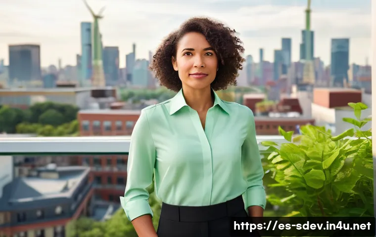 지속가능발전 관련 자격증과 자격 요건 - **Prompt 1: "The Visionary Professional's Green Horizon"**
    A confident, diverse professional (e....