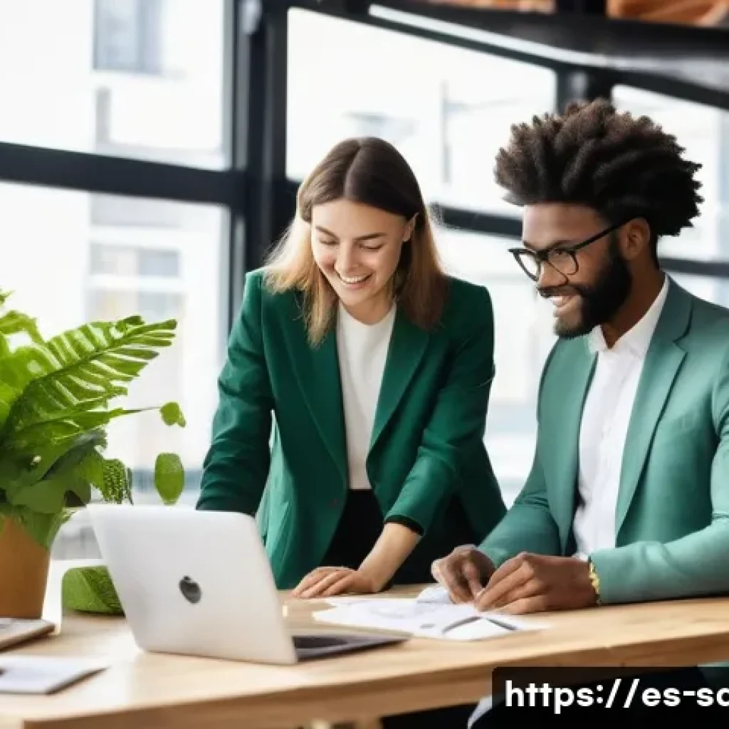 지속가능발전 전문 직업의 미래 전망 - **Image Prompt 1: The Future of Green Professionals**
    A vibrant, sunlit co-working space buzzing...