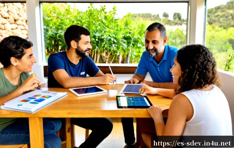 지속가능발전 전문가 교육 과정 - Photorealistic sustainable development professional training workshop in a sunlit community learning...